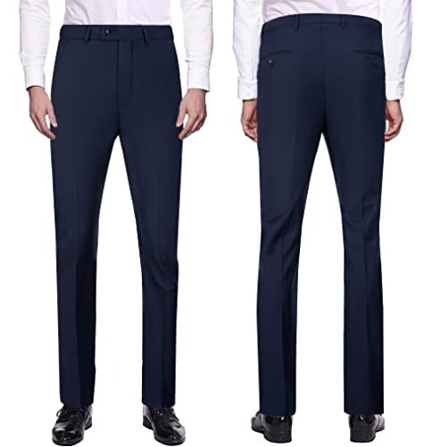 Mens 3 Piece Slim Fit Suit Set, 2 Button Solid Blazer Jacket Vest Pants Business Tuxedo