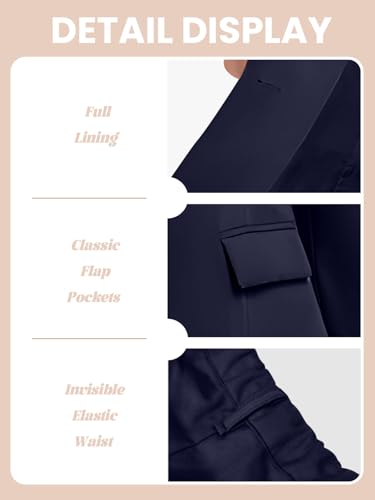 Women's Suits for Work Professional, Dressy Pant Suits for Women 2 Piece Outfits, Business Suit Set for Work