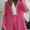 Women's Fall Two Piece Outfits Dressy Blazer Jacket and Wide Leg Pants Pockets Business Casual Office Suit Sets