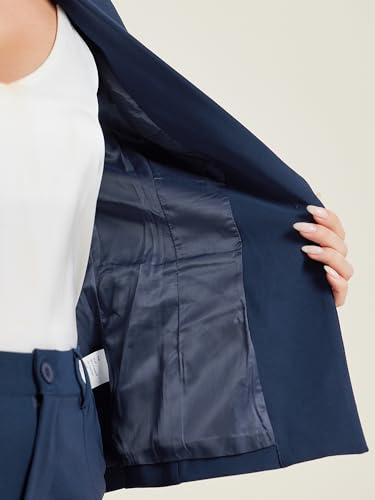 41gzEc05qoL.jpg Short Sleeve Blazer Pant Suits Set for Women Business Casual 2 Piece Work Outfits