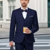 Men's 3 Pieces Suit Elegant Solid One Button Slim Fit Single Breasted Party Blazer Vest Pants Set
