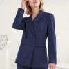 Women's 2 Piece Suit Two Button Business Casual Office Work Outfits Dressy Blazer Wide Leg Pants Set