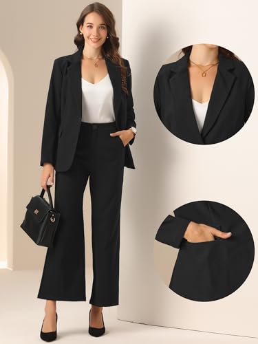 Blazer Pant Suits for Women Work Blazer Pants Set Business 2 Piece Outfits