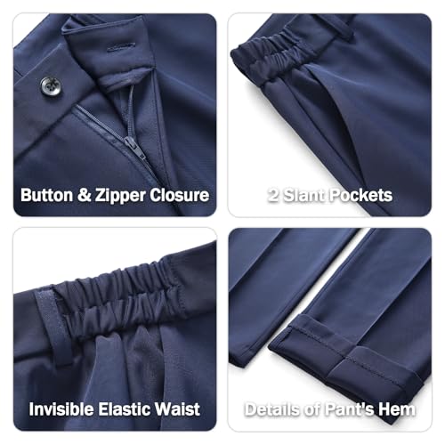 Women's 2 Piece Set Double Breasted Blazer and Pants Suit Business Outfits for Work Office