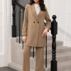 Women's Suit 2 Piece Long Blazer Set Ladies Jacket Pantsuit Casual Outfits for Fall