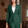 Womens 2 Piece Pants Suit Solid Notch Lapel One Button Slim Fit Blazer Jacket Elastic Waist Pants Tuxedo Set