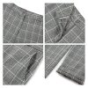 Women's 2 Piece Business Plaid Suit Set Office One Button Slim Fit Blazer with Pant