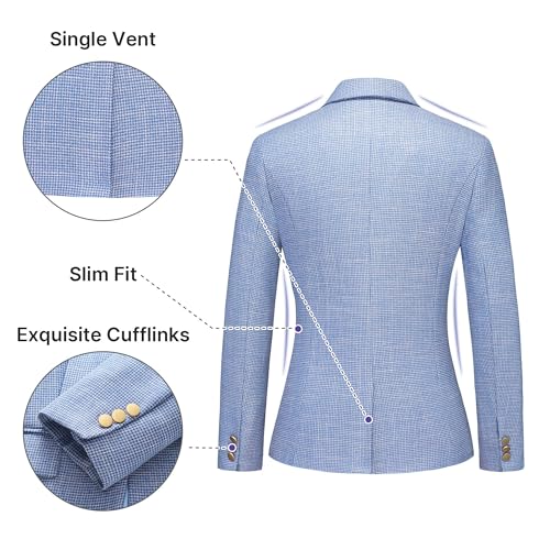 Women's Suit 2 Piece Set Business Pants Suit for Women Pinstripe Houndstooth Blazer