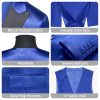Women's 3 Pieces Satin Suit Black Peak Lapel Fashion Outfits Casual Party Wedding Blazer Jacket Vest Pants Set