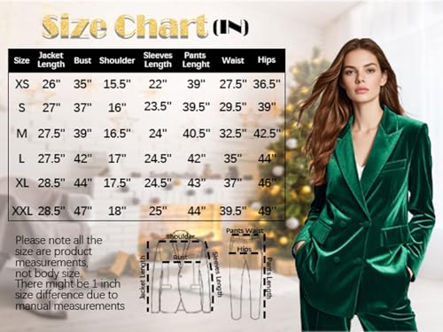 Velvet Womens Pant Suit Double Breasted Suit Women Formal Suit Womens Business Suits 2 Piece Set