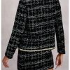 Women's 2 Piece Outfits Plaid Button Front Long Sleeve Tweed Jacket and Mini Skirt Elegant Set