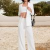 Women's 3 Piece Suit Business Casual One Button Blazer Camisole and Wide Leg Pants Set