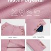 Womens 2 Piece Tweed Blazer Shorts Sets Long Sleeve Double Breasted Suit Jackets Business Outfit Pink, XX-Large