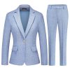 Women's Suit 2 Piece Set Business Pants Suit for Women Pinstripe Houndstooth Blazer