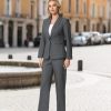 Women's Suits 2 Piece Blazer Pants Set Peak Lapel One Button Business Outfits for Work Professional